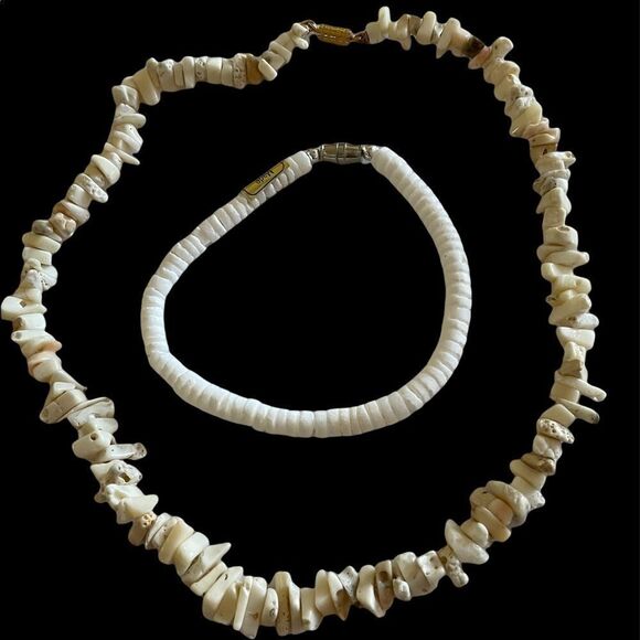 Puka shell Necklace & Bracelet from the Philippines! - Picture 1 of 4